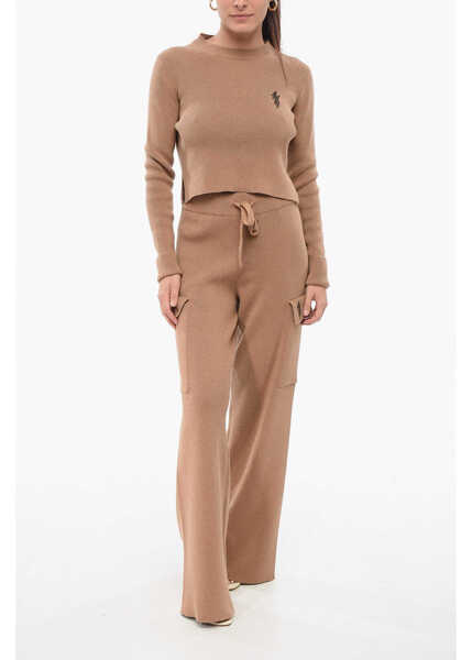 Pulovere AMIRI Crew Neck Cashmere Blend Sweater Beige Femei (BM 17936218) 4