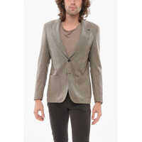 Sacouri Cc Collection Herring Bone Motif Blazer With Peak Lapel Barbati