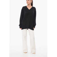 Pulovere Aspesi Dama - Pulovere Aspesi V Neck Cotton Sweater Black Femei (BM 17936230) - B-mall.ro
