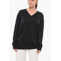 Pulovere V Neck Cotton Sweater Femei