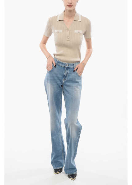 Blugi drepti Blumarine Delav Bootcut Denims 24Cm Light Blue Femei (BM 17936236) 3