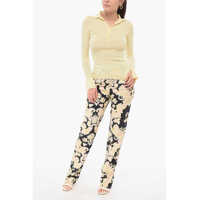 Imbracaminte Dama pagina 582 - Tricouri Polo SA SU PHI Ribbed Cashmere Blend Sweater With Polo Neck Yellow Femei (BM 17936242) - B-mall.ro