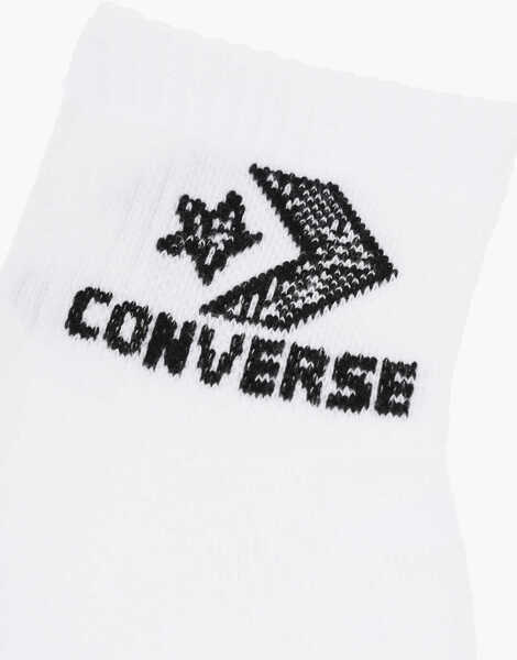 Sosete Converse Set Of 2 Pairs Of Bicolor Socks With Contrasting Logo Black & White Barbati (BM 17936332) 3