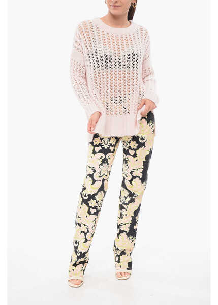 Pulovere casual BRUNO MANETTI Openwork Pure Cashmere Pullover Pink Femei (BM 17936335) 4