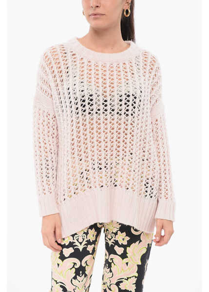 Pulovere casual BRUNO MANETTI Openwork Pure Cashmere Pullover Pink Femei (BM 17936335) 1