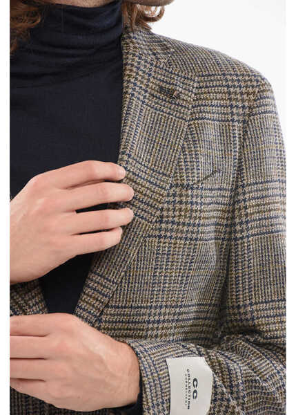 Sacouri CORNELIANI Cc Collection Unlined Blazer With Mutlicolor Glen Plaid Moti Beige Barbati (BM 17936341) 3