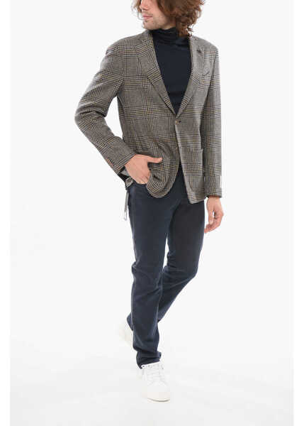 Sacouri CORNELIANI Cc Collection Unlined Blazer With Mutlicolor Glen Plaid Moti Beige Barbati (BM 17936341) 4