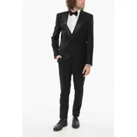 Costume CORNELIANI Code Glittery Double-Breasted Suit With Satin Lapel
