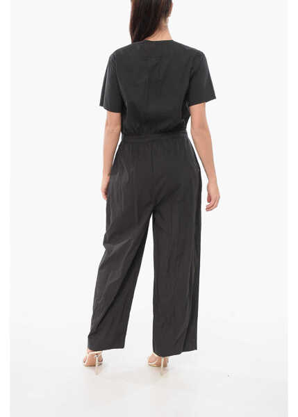 Rochii lungi Woolrich Short Sleeved Poplin Cotton Jumsuit Black Femei (BM 17936347) 2