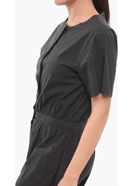 Rochii lungi Woolrich Short Sleeved Poplin Cotton Jumsuit Black Femei (BM 17936347) 3