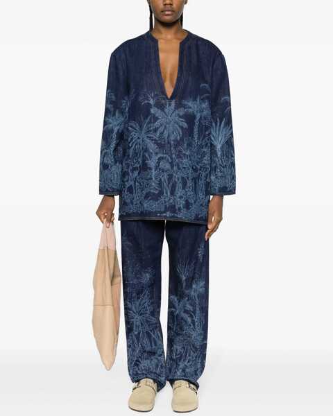 Blugi drepti ALANUI Dark Washed Jungle Denims 20Cm Blue Femei (BM 17936359) 2