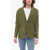 CORNELIANI Cc Collection Tweed Motif Blazer With Patch Pockets Military Green