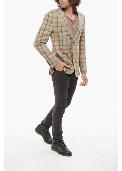 Sacouri CORNELIANI Cc Collection Checkered Refined Blazer Multicolor Barbati (BM 17936401) 4