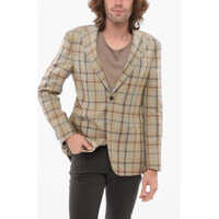 Sacouri Cc Collection Checkered Refined Blazer Barbati
