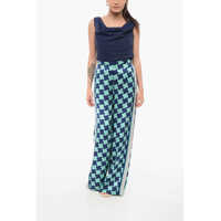 Imbracaminte Dama pagina 582 - Pantaloni casual Casablanca Silk Loose Fit Pants Blue Femei (BM 17936413) - B-mall.ro