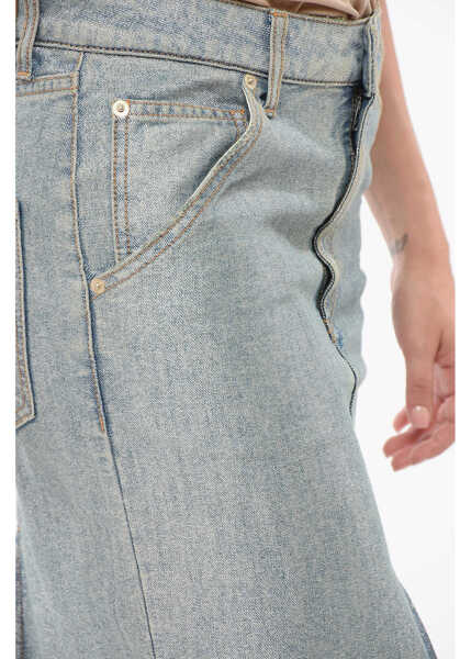 Fuste lungi DARKPARK Lurex Denim Skirt With Vintage Effect Blue Femei (BM 17936419) 3