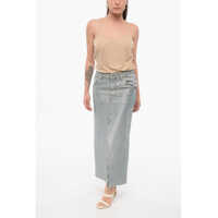 Imbracaminte DARKPARK Dama - Fuste lungi DARKPARK Lurex Denim Skirt With Vintage Effect Blue Femei (BM 17936419) - B-mall.ro