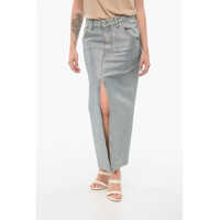 Fuste lungi Lurex Denim Skirt With Vintage Effect Femei