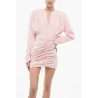 Imbracaminte THE MANNEI Dama - Rochii elegante THE MANNEI Silk Draped Dress Pink Femei (BM 17936647) - B-mall.ro