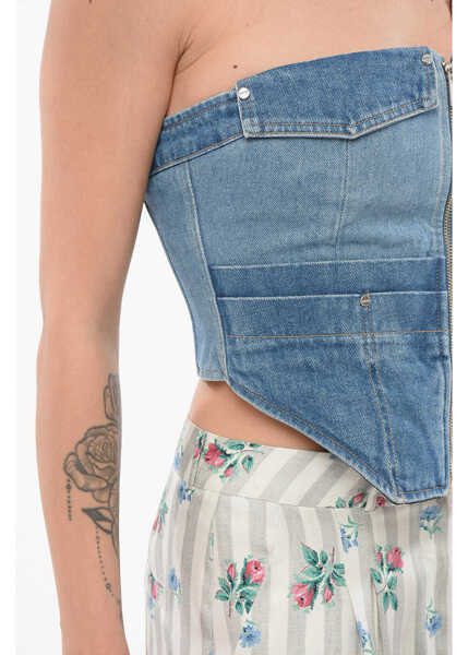 Bluze DION LEE Denim Top With Front Zip Light Blue Femei (BM 17936686) 3