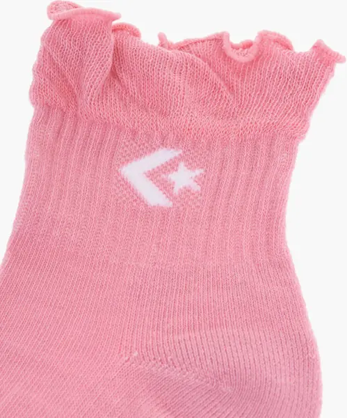 Sosete Converse Set Of 2 Stretch Fabric Socks With Scalloped Edge White Femei (BM 17936701) 2