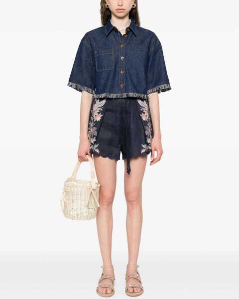 Pantaloni scurti ZIMMERMANN Rhiannon Tuck Shorts NAVY MULTI PAISLEY Femei (BM 17936752) 2