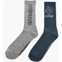 Sosete Set Of 2 Ribbed Long Socks With Contrasting Logo Barbati