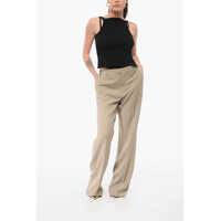 Pantaloni AMI ALEXANDRE MATTIUSSI Dama - Pantaloni casual AMI ALEXANDRE MATTIUSSI 4-Pocketed Virgin Wool Blend Straight Fit Pants Beige Femei (BM 17936866) - B-mall.ro