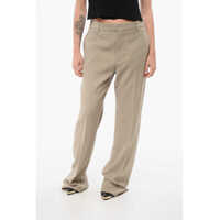 Pantaloni casual 4-Pocketed Virgin Wool Blend Straight Fit Pants Femei