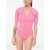 JACQUEMUS Knitted Yauco Bodysuit With Polo Neck Pink
