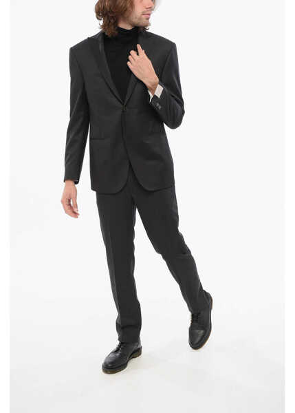 Sacouri CORNELIANI Cc Collection Peak Lapel Cerimonia Academy Blazer Black Barbati (BM 17936884) 4