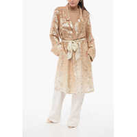 Imbracaminte Dama pagina 582 - Paltoane SLEEP NO MORE Silk Overcoat With Matched Belt Gold Femei (BM 17936887) - B-mall.ro
