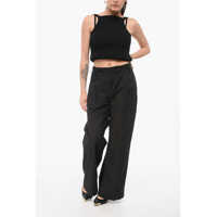 Imbracaminte Dama pagina 582 - Pantaloni casual Department Five Cropped Wide Leg Pants Black Femei (BM 17936902) - B-mall.ro