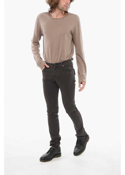 Pantaloni casual CORNELIANI Id Slim-Fit 5 Pockets Pants Brown Barbati (BM 17936905) 4