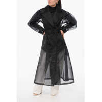 Geci Dolce & Gabbana Dama - Paltoane Dolce & Gabbana Technical Organza Trench With Rouched Sleeves Black Femei (BM 17936938) - B-mall.ro