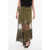 Sacai Asymmetric Skirt With Sheer Detail Green