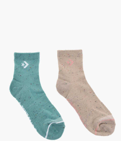 Sosete Converse Set 2 Pairs Of Stretch Fabric Socks With Multicolor Details Beige Femei (BM 17936944) 3