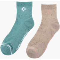 Sosete Set 2 Pairs Of Stretch Fabric Socks With Multicolor Details Femei