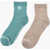 Converse Set 2 Pairs Of Stretch Fabric Socks With Multicolor Details Beige