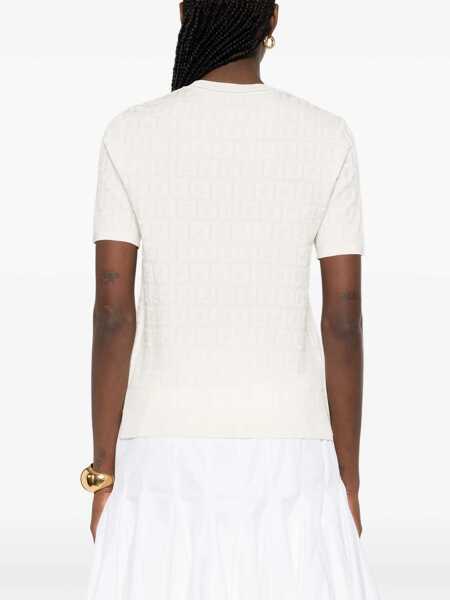 Tricouri Fendi Knit T-Shirt WHITE Femei (BM 17937031) 4