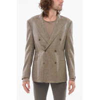 Sacouri Virgin Wool Gate Double Breasted Blazer Barbati