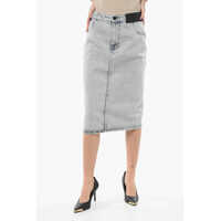 Fuste casual Stone Washed Malmo Denim A-Line Skirt Femei