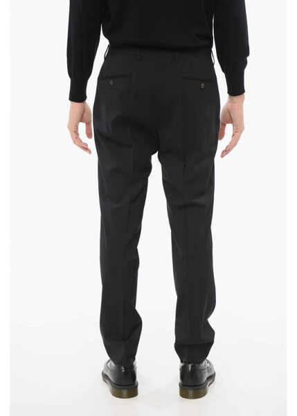 Pantaloni casual CORNELIANI Virgin Wool Circle Pants Black Barbati (BM 17937127) 2