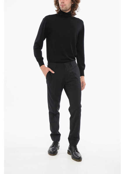 Pantaloni casual CORNELIANI Virgin Wool Circle Pants Black Barbati (BM 17937127) 4