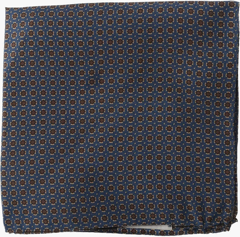 Esarfe CORNELIANI Cc Collection Patterned Silk Pocket Square Blue Barbati (BM 17937145) 1