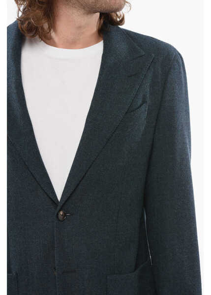 Sacouri CORNELIANI Cc Collection Virgin Wool Retailored Light Unlined Blazer Blue Barbati (BM 17937160) 3