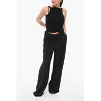 Imbracaminte Armani Dama - Pantaloni casual Armani Viscose Wide Leg Pants Black Femei (BM 17937166) - B-mall.ro