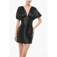 Imbracaminte Dama pagina 582 - Rochii scurte ROTATE Birger Christensen Embellished Mini Dress With Rouched Sleeves Black Femei (BM 17937169) - B-mall.ro