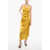 STEPHAN JANSON Satin Dropped Shoulder Dress Yellow