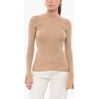 Pulovere Crew Neck Ribbed Cashmere And Silk Sweater Femei
